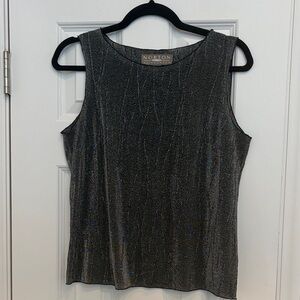 Norton McNaughton Shimmering Gray/Black Tank‎ Top